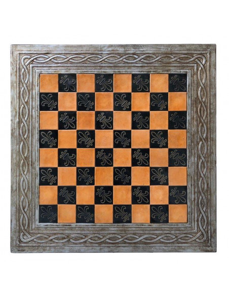 TABLERO FLOR DE LIS CUERO