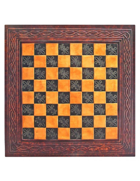 TABLERO FLOR DE LIS CUERO